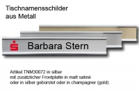 Namenskarte aus Metall für das Modell Vancouver