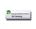 Vorderansicht Hamburg M3 Aluminium Profilnamensschild